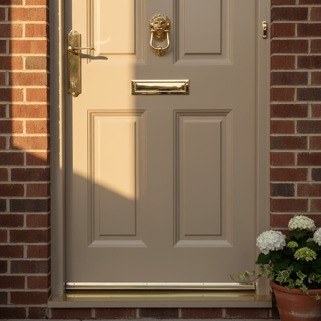 Welcoming residential front door with quality finishes
