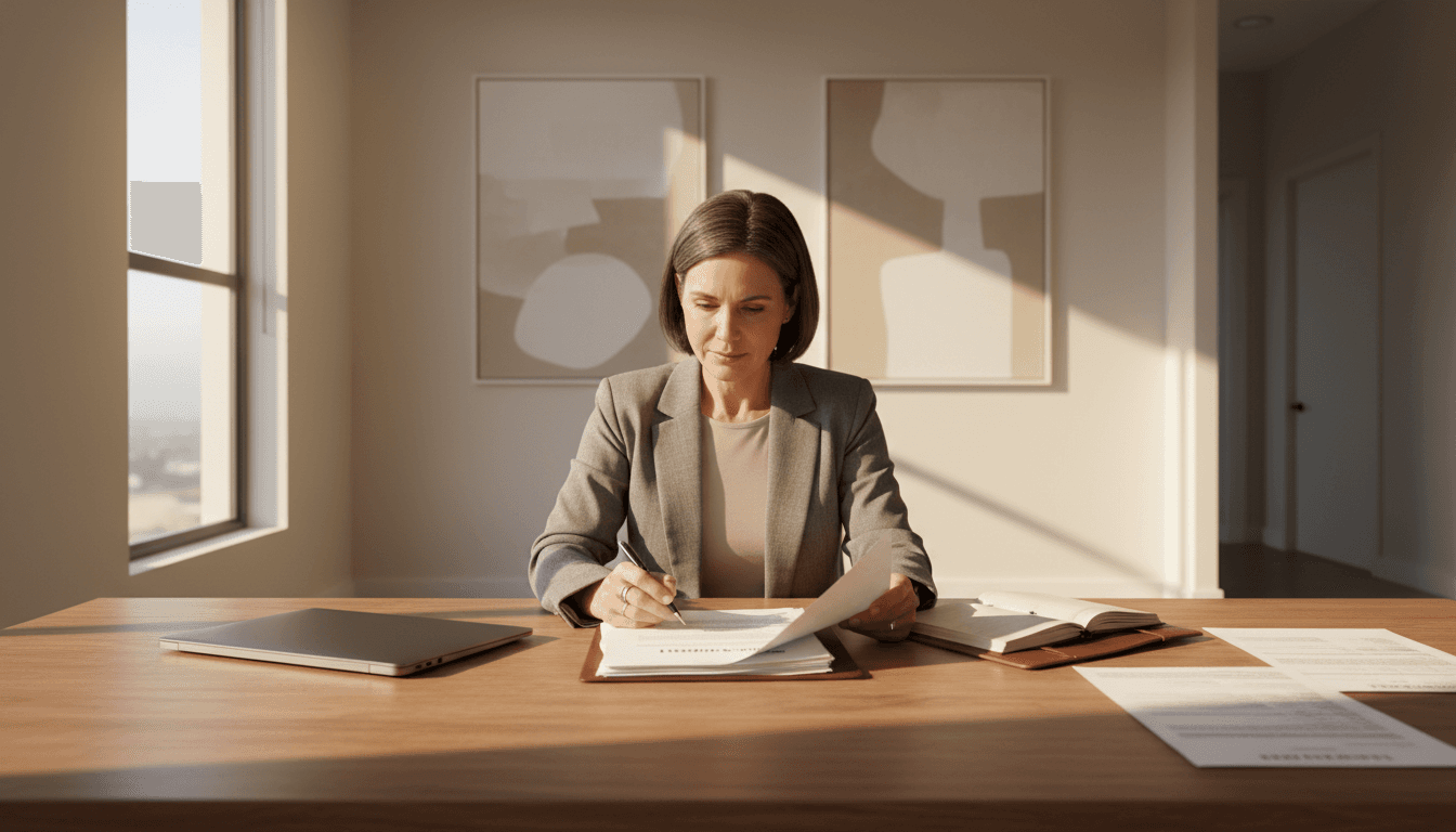 Landlord reviewing guaranteed rental income lease agreement