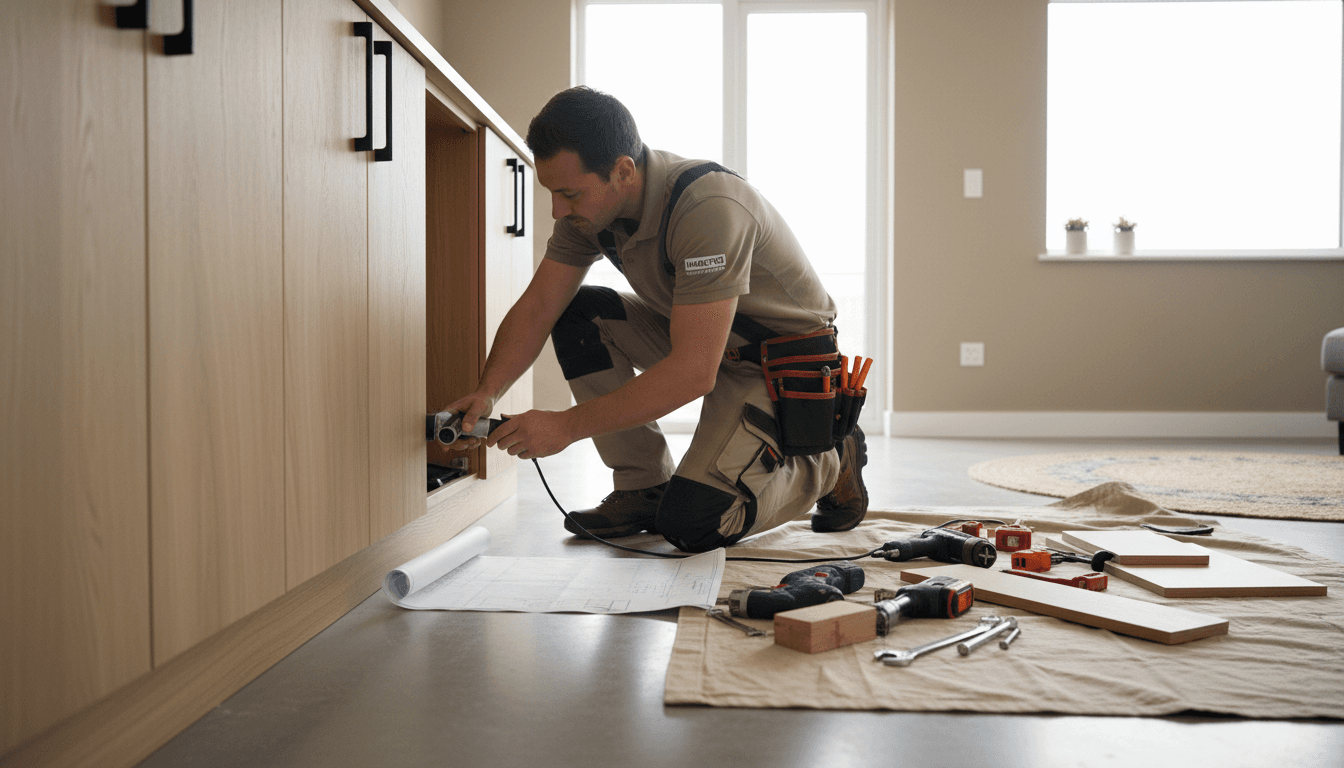 Professional maintenance team handling property upkeep